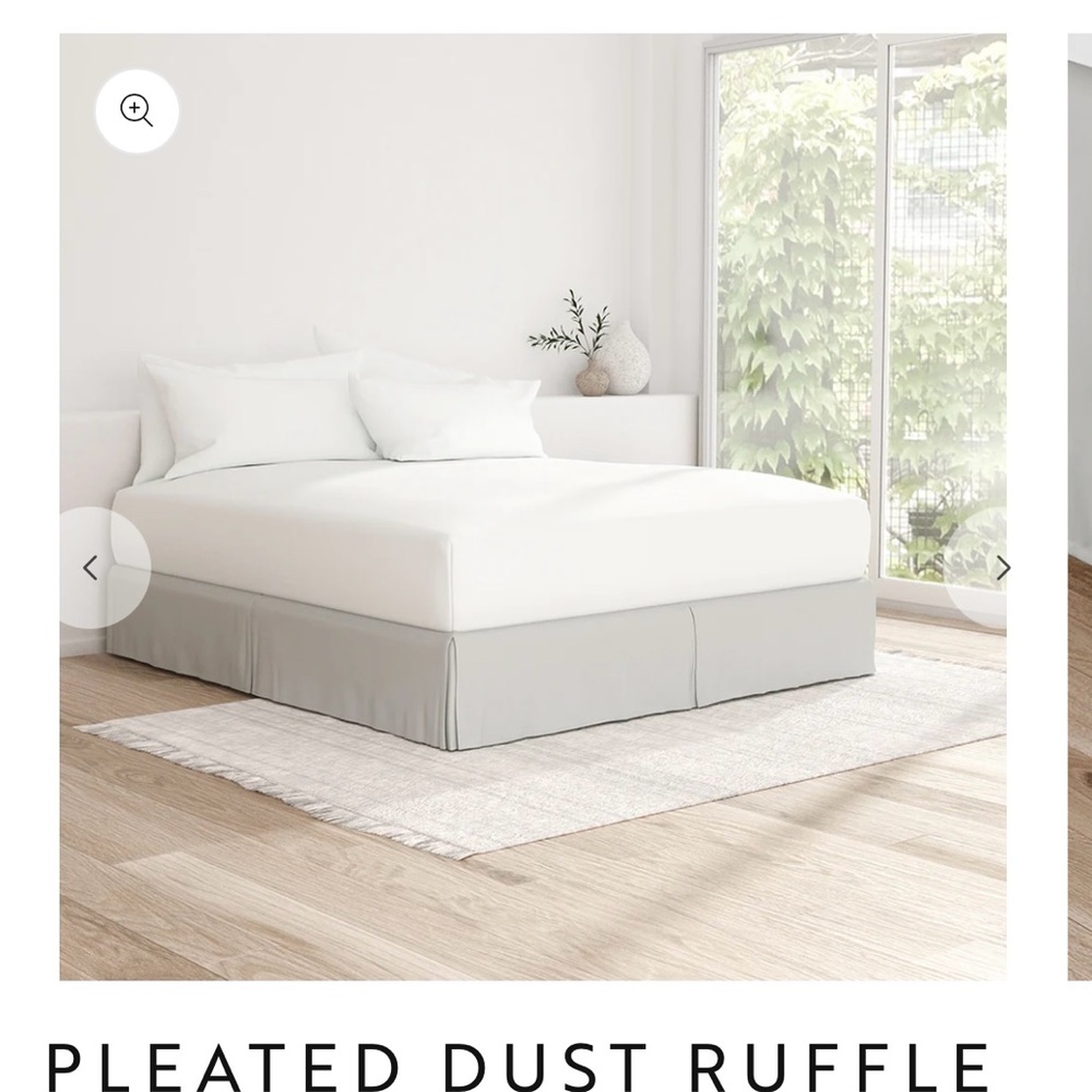 Pleated Dust Ruffle in Gray